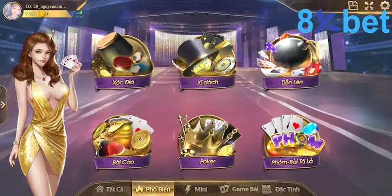 Chơi game đánh bài miễn phí trực tuyến thỏa đam mê tại 8xbet 2 Các thể loại game đánh bài miễn phí trực tuyến