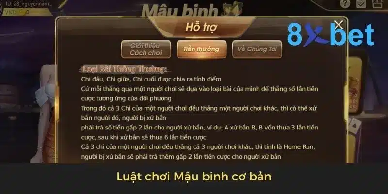 Cách xếp bài mậu binh đơn giản, hiệu quả cho người mới 1 Luật chơi Mậu binh cơ bản